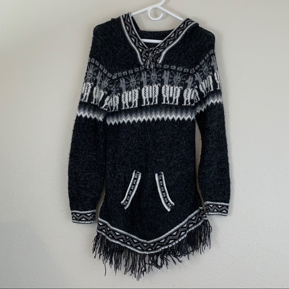 Kactus Sweaters - Kactus Artesanias Alpaca Sweater Fringed Boho